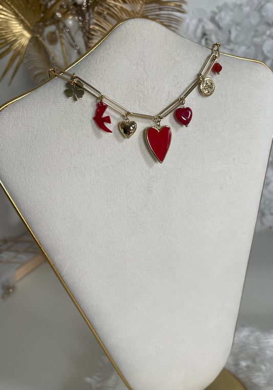 Collier Sam rouge