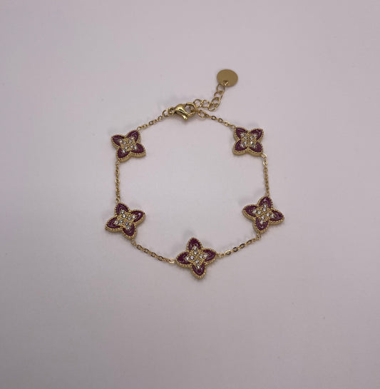 Bracelet Soa mauve