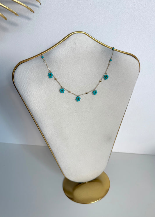 Collier Tasnim bleu