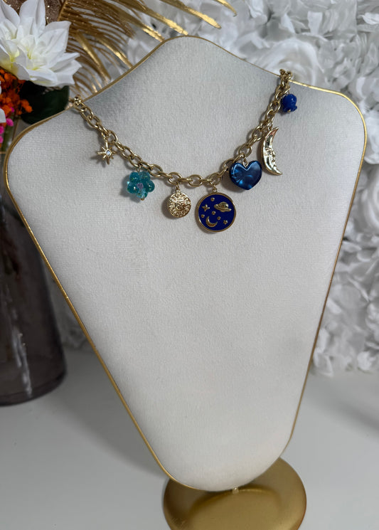 Collier Tina bleu